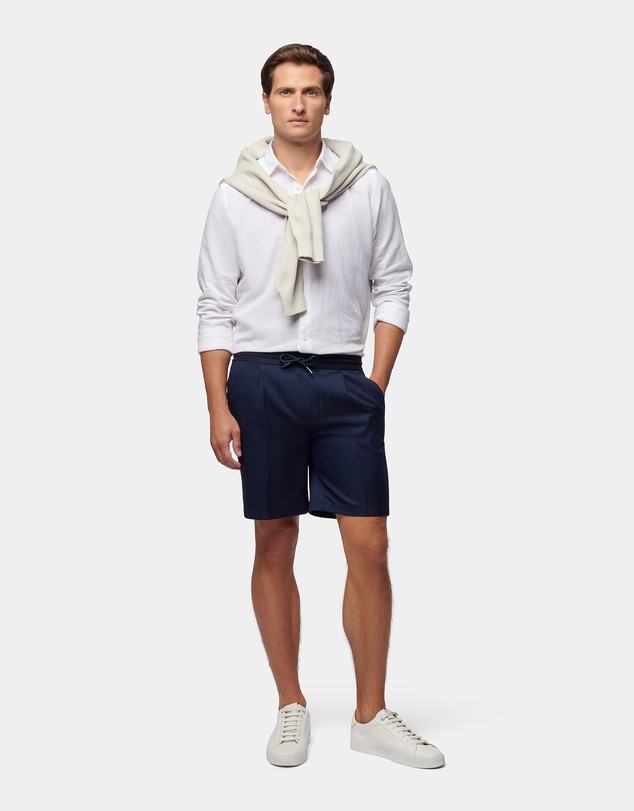 Peckham Rye  - Drawstring Herringbone Short
