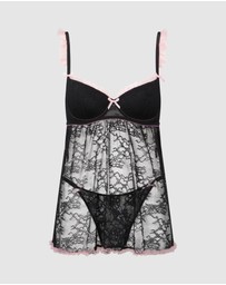 Ann Summers - Frill Seeker Crotchless Babydoll Set
