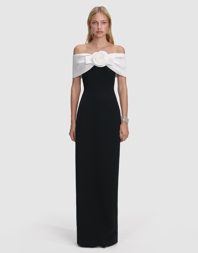 Self Portrait - Crepe Flower Maxi Dress
