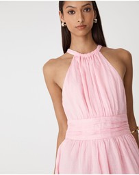 Forcast - Miami Gathered Neck Hemp Dress