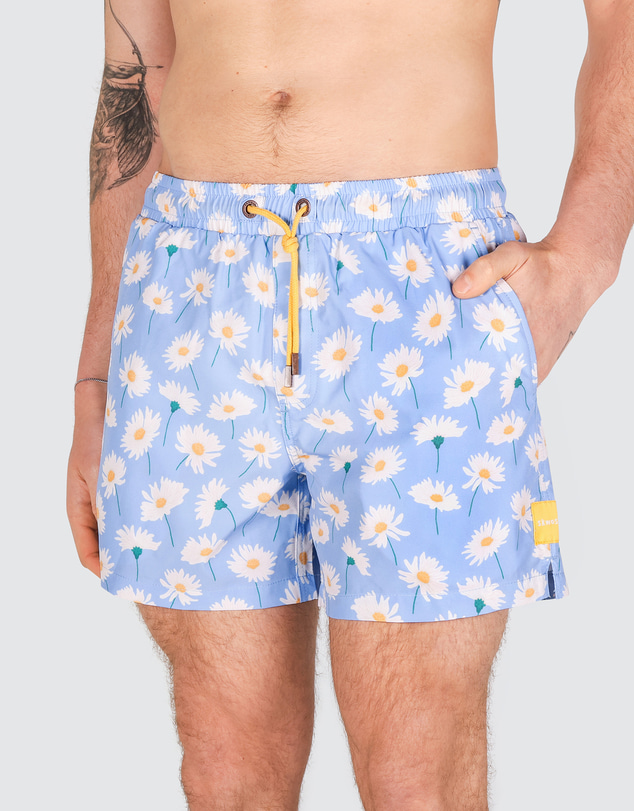 Skwosh - Daisy Baby Men's Eco Swim Shorts in Light Blue