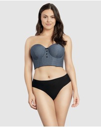 Parfait - Dolly Wired Denim Longline Bustier Bra