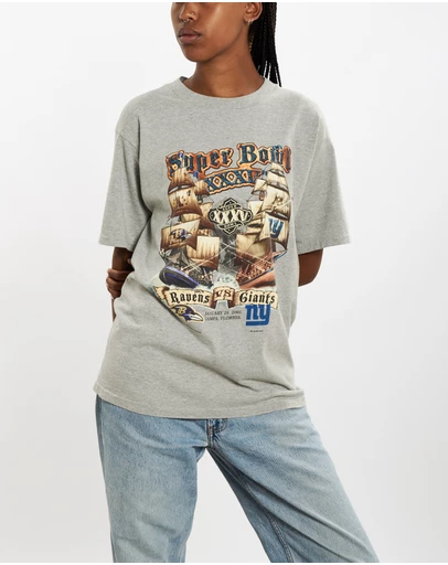Vintage by The Real Deal - Pre Loved - Vintage NFL Ravens v Giants Super Bowl Tee