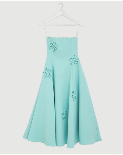 Revibe - Repaired BY JOHNNY. Sky Flower Strapless Dress - AU 10