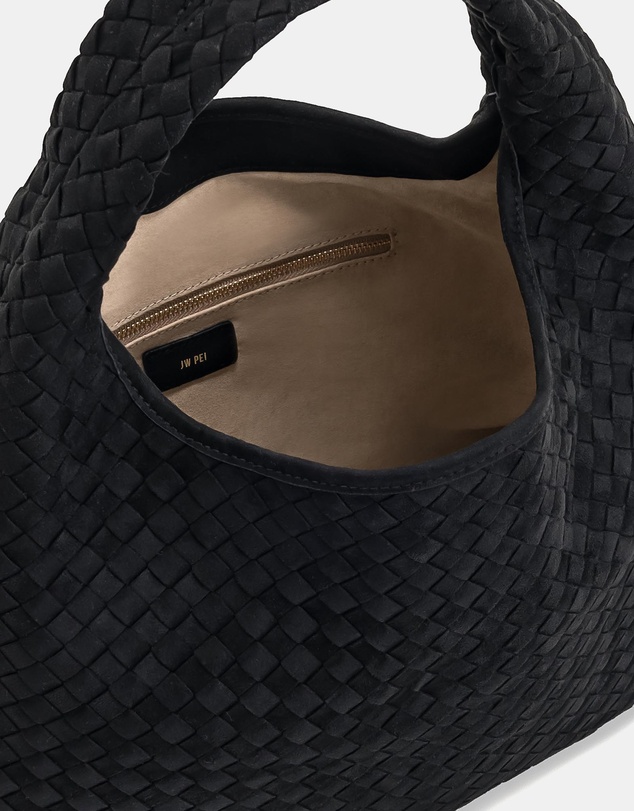JW PEI - laura Faux Suede Woven Shoulder Bag