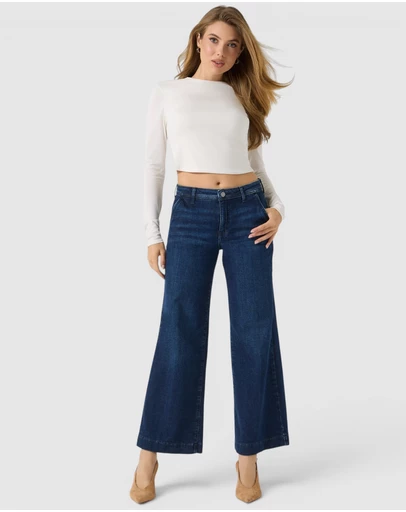 GUESS - Eco Mid-Rise Zoya Wide Leg Jeans