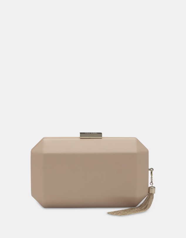 Olga Berg - Lia Facetted Clutch With Tassel