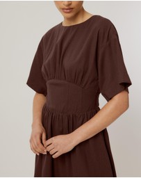 Calli - Glehn Linen Blend Mini Dress