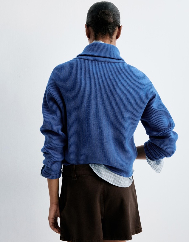 M.N.G - Sweater with Contrasting Zip Collar