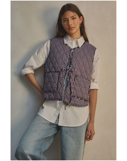 Lilac/Purple Abstract and Stripe Print