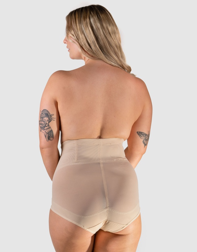 B Free Intimate Apparel - High Waist Power Mesh Tummy Control Brief