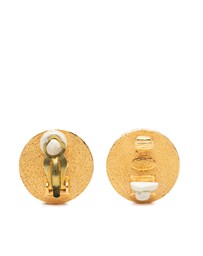 Pre-Loved by Azura Reborn - Pre-Loved Gold Plated Coco Coin Motif Clip On Earrings