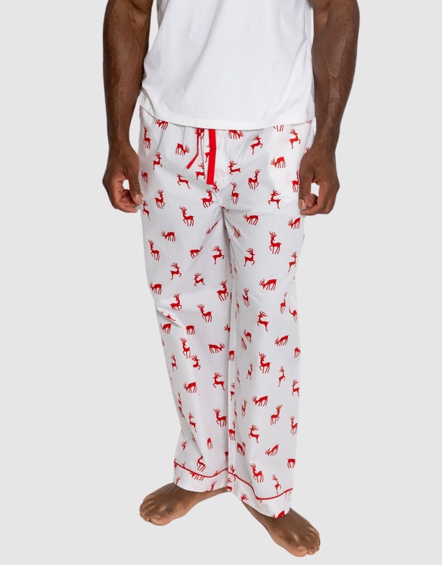 Sant And Abel - Men's Reindeer Red PJ Pants
