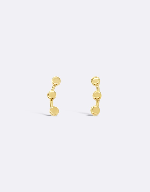 Ichu - Tiny Triple Circle Ear Cuff Gold