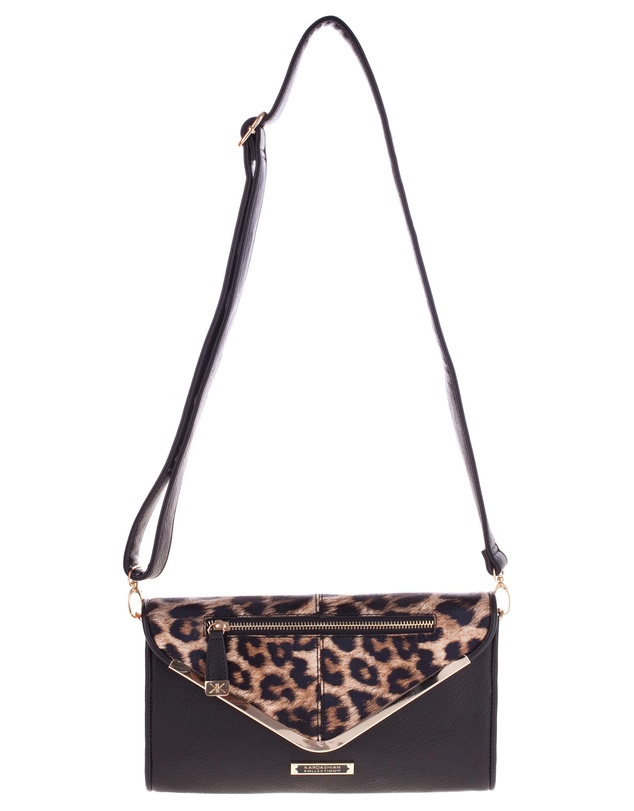 Kardashian Kollection - KK Leopard Metal Bar Clutch