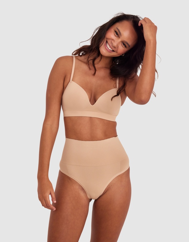 Bras N Things - Base Layers Plunge Wirefree Bra - Nude 2