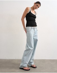 TOPSHOP - Raja Rib Scoop Neck Vest