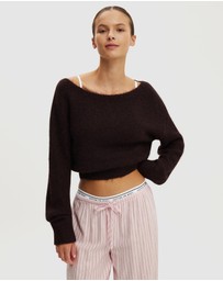 Cotton On Body - Fluffy Off The Shoulder Knit Jumper