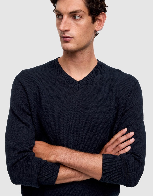 ARKET - Linen Cotton V-Neck Jumper