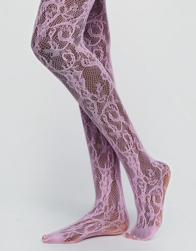 High Heel Jungle - Rosa Lace Tights
