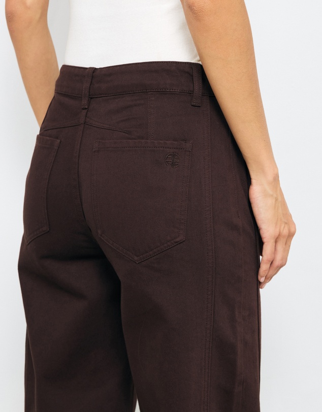 AERE - Mid Rise Barrel Leg Jeans