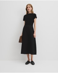 Country Road - Organically Grown Linen Wrap Midi Skirt