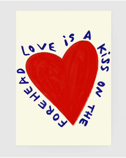 Inka Arthouse - Love Is A Kiss by Byalmaklub Art Print