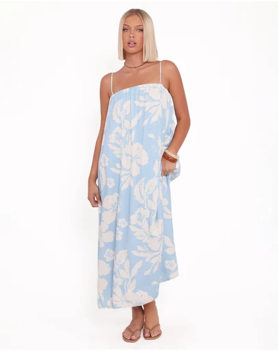 Petal & Pup - Margherita Maxi Dress - Blue Hibiscus