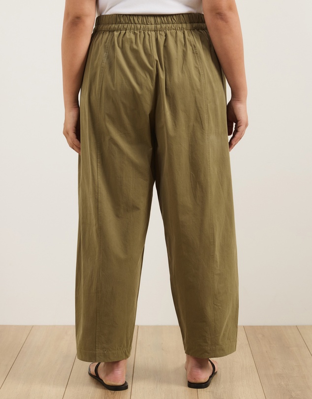Atmos&Here Curvy - Sienna Cotton Barrel Leg Pants