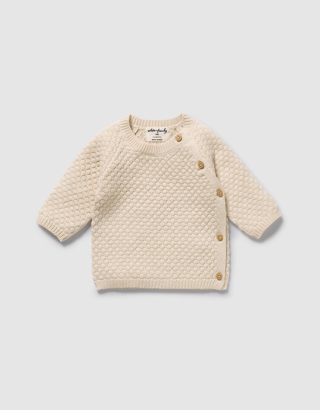 Wilson & Frenchy - Organic Knitted Bubble Kimono Cardigan - Babies