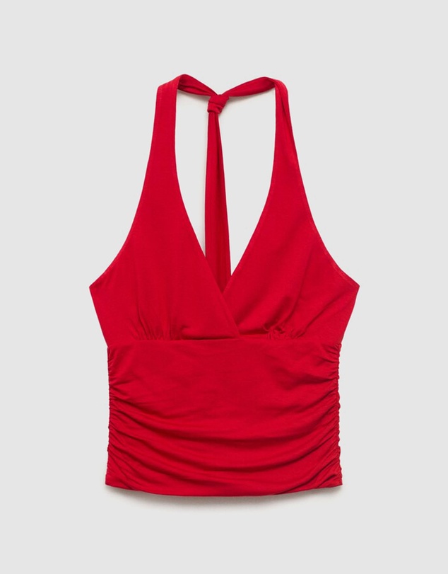 M.N.G - V-Neck Top With Open Back