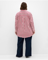 City Chic - Lilia Stripe Cotton Shirt