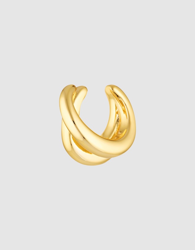 HOUSE OF SLANI - Gold Flux Double Band Ear Cuff