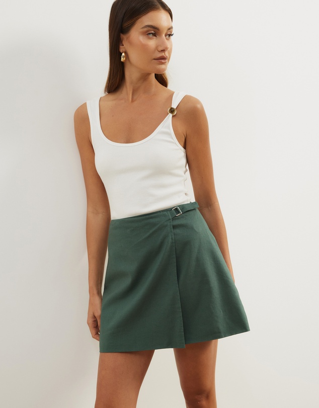 Atmos&Here - Zadie Mini Wrap Buckle Skirt