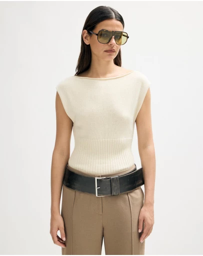 Minima Esenciales - Lilo Cotton Cashmere Blend Knit Top