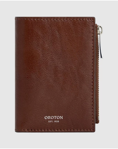 Oroton - Cecile 10CC Mini Zip Wallet Veg Leather