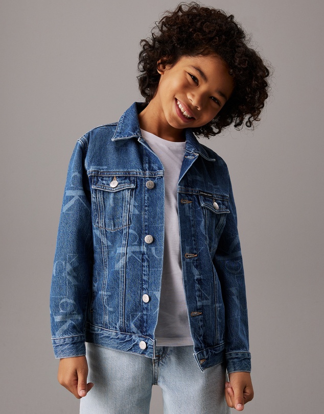 Calvin Klein Jeans - Boys Denim Logo Trucker Jacket