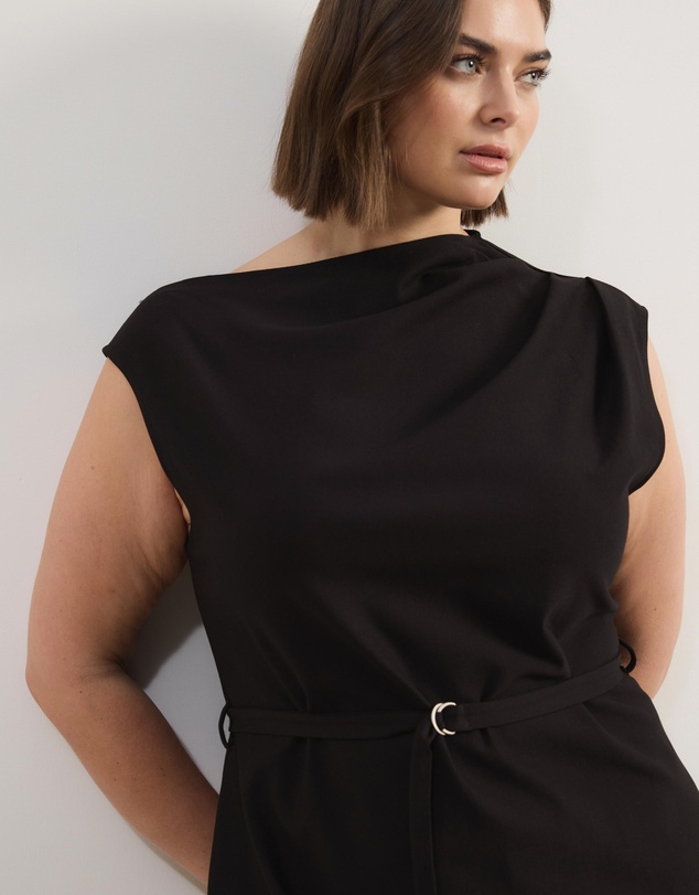 Atmos&Here Curvy - Ava Slash Neck Mini Dress