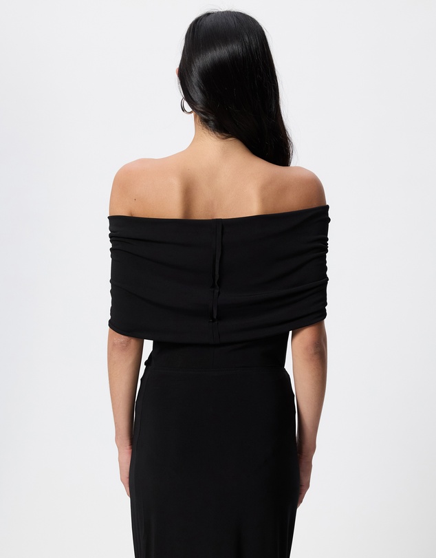 Norma Kamali - Sleeveless Cowl Neck Hooded Bodysuit
