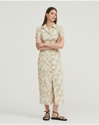 Third Form - Waffle Midi Shirt Dress 