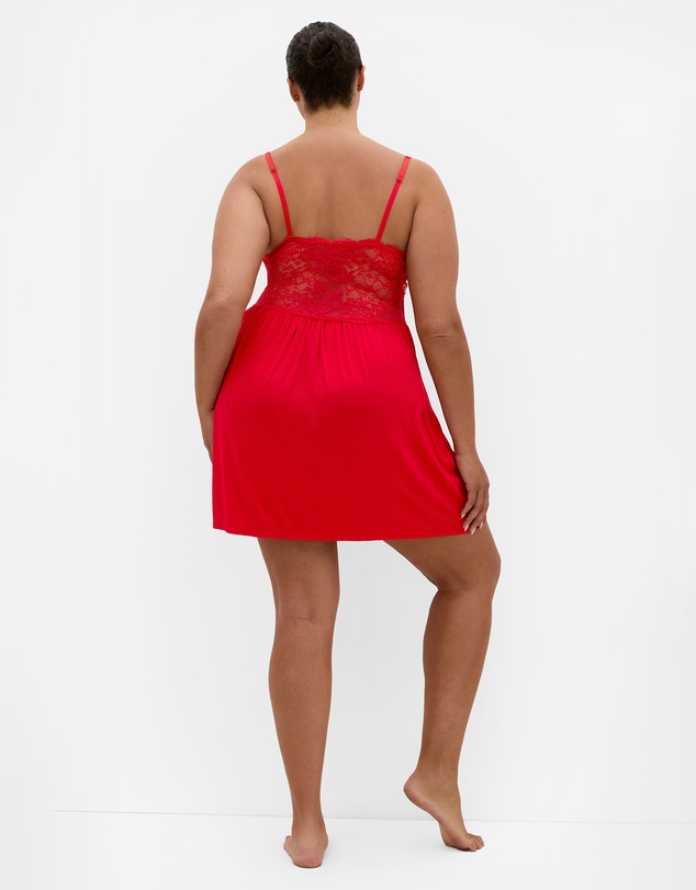 City Chic - Gizelle Lace Trim Sleep Chemise