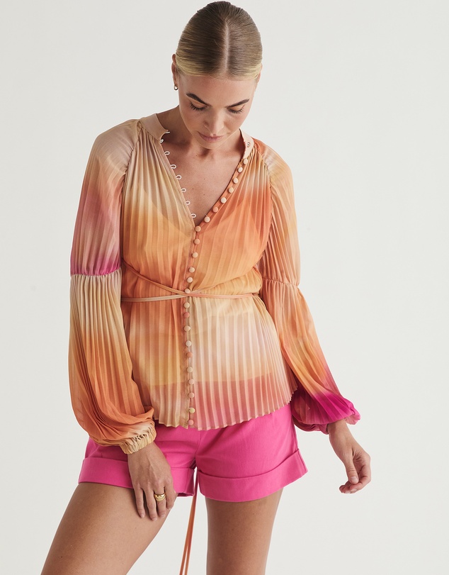 MOS The Label - Zephyr Pleated Blouse
