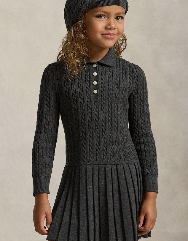 Polo Ralph Lauren - Mini-Cable Polo Sweater Dress - Babies-Kids