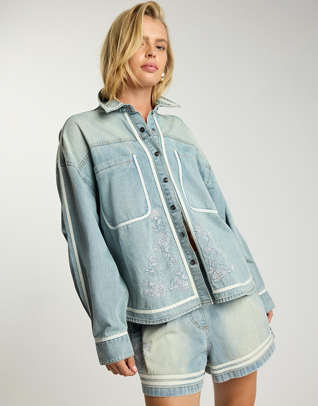 ONE TEASPOON - Folklore Embroidered Essential Shirt