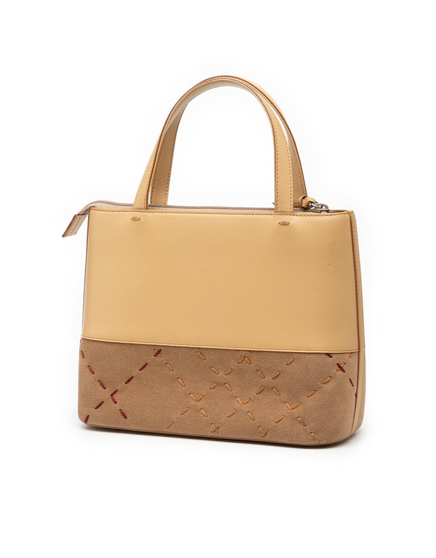 Pre-Loved by Azura Reborn - Pre-Loved Leather and Suede Stitch Tote