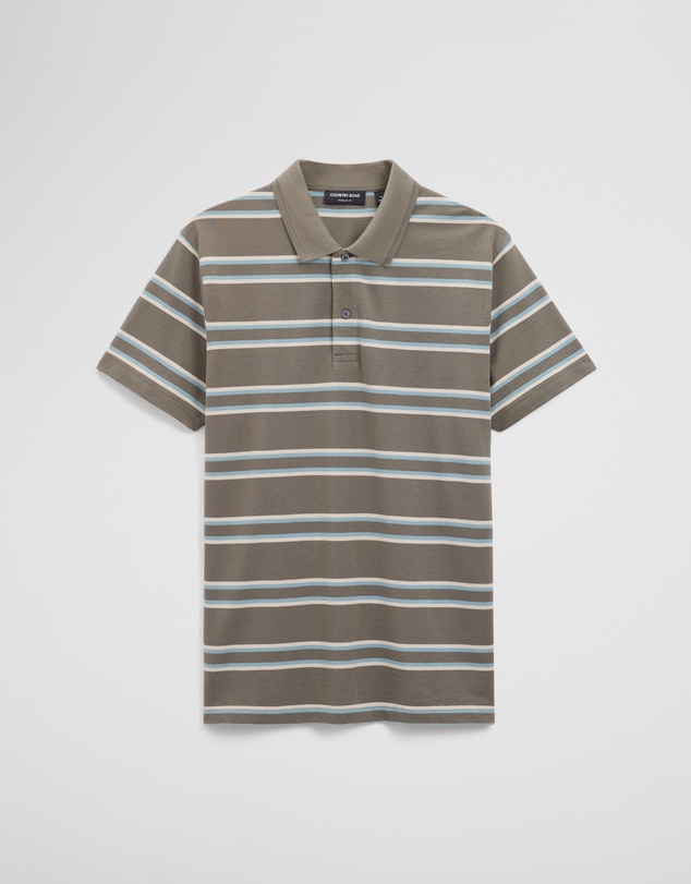 Country Road - Australian Cotton Stripe Pique Polo