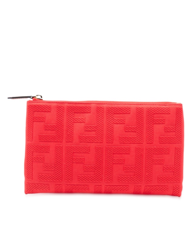 Pre-Loved by Azura Reborn - Pre-Loved Zucca Embroidered Canvas Zip Pouch