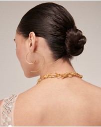 Ottoman Hands - Aegina Gold Pull Through Hoop Earrings
