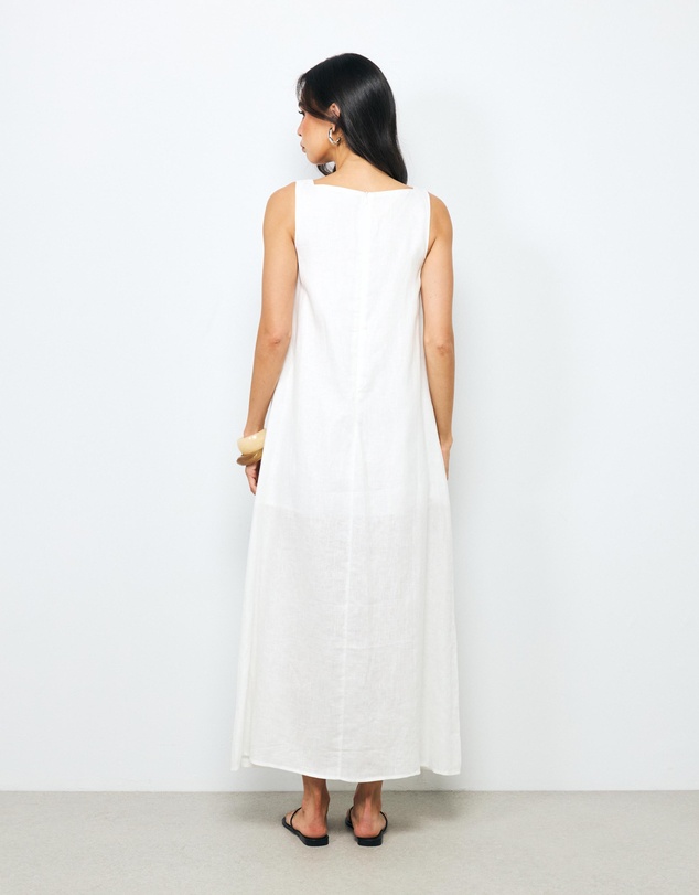 AERE - Tali Panelled Linen Maxi Dress