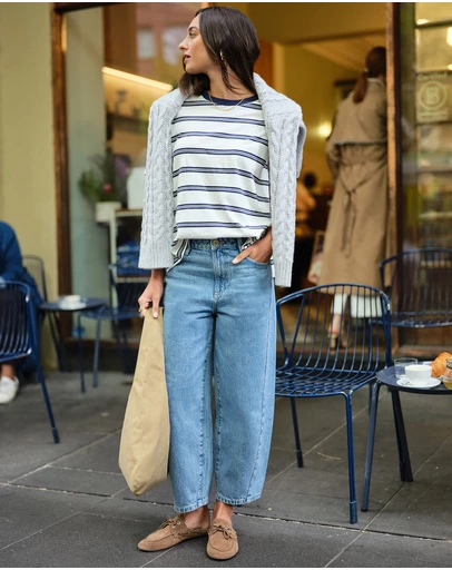 Ceres Life - Maggie Tapered Barrel Jean
